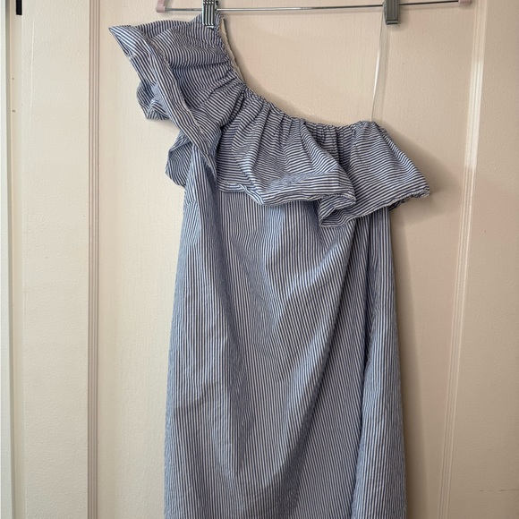 Abercrombie & Fitch Dresses & Skirts - One-Shoulder Blue & White Striped Abercrombie Dress